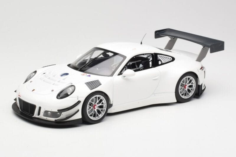 Porsche 911 991.1 GT3 R ホワイト シルバーホイール Minichamps 1:18 153166000 メタル