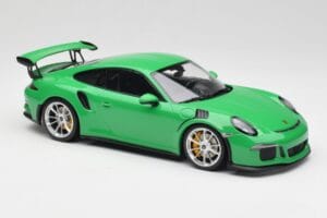 Porsche 911 991.1 GT3 RS リザードグリーン & シルバーホイール Minichamps 1:18 153066229 メタル - 画像 4/6