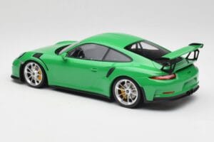 Porsche 911 991.1 GT3 RS リザードグリーン & シルバーホイール Minichamps 1:18 153066229 メタル - 画像 5/6