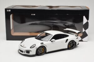 Porsche 911 991.1 GT3 RS ホワイト ブラックホイール Minichamps 1:18 153066224 メタル - 画像 6/6