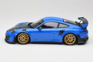 Porsche 911 991.2 GT2 RS ブルー ゴールドホイール Minichamps 1:18 155068302 メタル - 画像 3/6