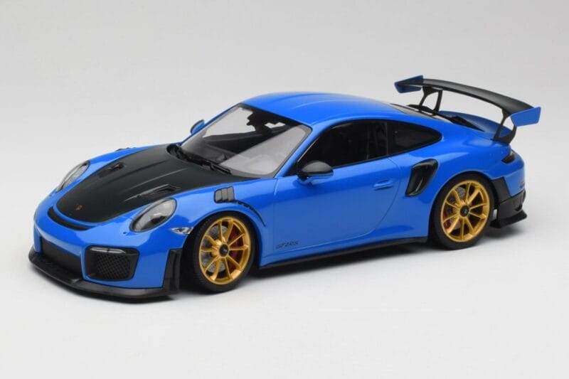Porsche 911 991.2 GT2 RS ブルー ゴールドホイール Minichamps 1:18 155068302 メタル