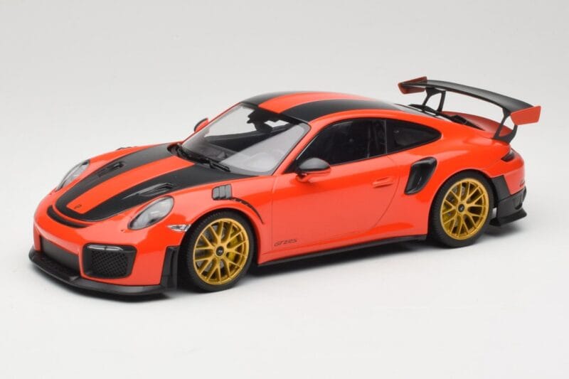 Porsche 911 991.2 GT2 RS オレンジ Weissach Package ゴールドホイール Minichamps 1:18 155068305 メタル