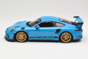 Porsche 911 991.2 GT3 RS ブルー ゴールドホイール Minichamps 1:18 155068222 メタル - 画像 3/6