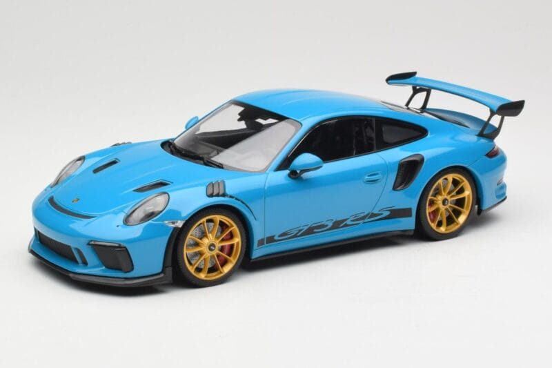 Porsche 911 991.2 GT3 RS ブルー ゴールドホイール Minichamps 1:18 155068222 メタル