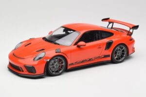 Porsche 911 991.2 GT3 RS Lava Orange & シルバーホイール Minichamps 1:18 155068225 メタル