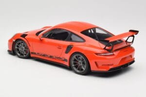 Porsche 911 991.2 GT3 RS Lava Orange & シルバーホイール Minichamps 1:18 155068225 メタル - 画像 5/6