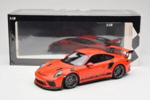 Porsche 911 991.2 GT3 RS Lava Orange & シルバーホイール Minichamps 1:18 155068225 メタル - 画像 6/6