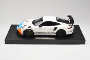 Porsche 911 991.2 GT3 RS Manthey Racing ホワイト & ブルー & オレンジ Minichamps 1:18 MR-911-GT3RS-1805 メタル