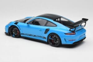Porsche 911 991.2 GT3 RS マイアミブルー Weissach Package & ブラックマグネシウムホイール Minichamps 1:18 153068231 メタル - 画像 5/6