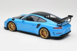 Porsche 911 991.2 GT3 RS Weissach Package ブルー & ゴールドホイール Minichamps 1:18 153068232 メタル - 画像 5/6