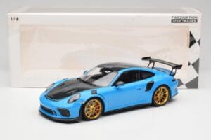 Porsche 911 991.2 GT3 RS Weissach Package ブルー & ゴールドホイール Minichamps 1:18 153068232 メタル - 画像 6/6