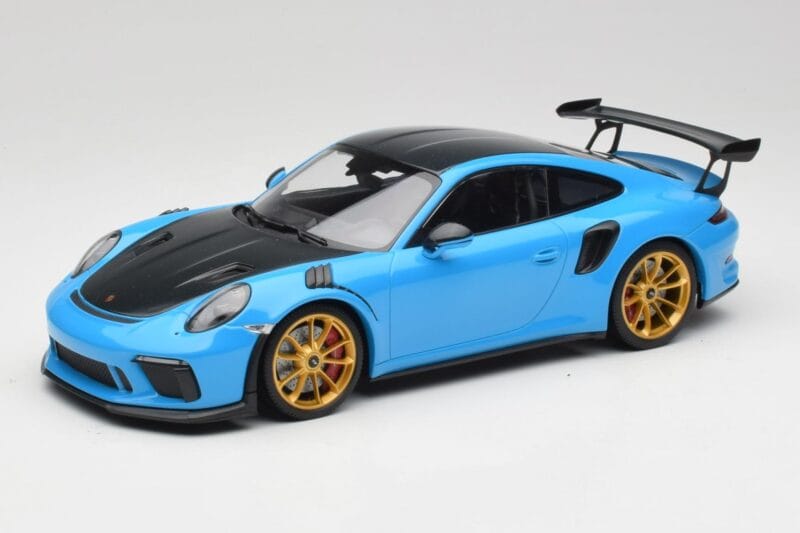 Porsche 911 991.2 GT3 RS Weissach Package ブルー & ゴールドホイール Minichamps 1:18 153068232 メタル