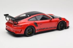 Porsche 911 991.2 GT3 RS Weissach Package Guards Red ブラックホイール Minichamps 1:18 153068223 メタル - 画像 2/6