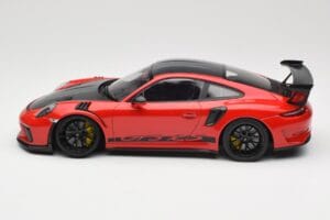 Porsche 911 991.2 GT3 RS Weissach Package Guards Red ブラックホイール Minichamps 1:18 153068223 メタル - 画像 3/6