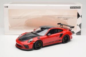 Porsche 911 991.2 GT3 RS Weissach Package Guards Red ブラックホイール Minichamps 1:18 153068223 メタル - 画像 6/6
