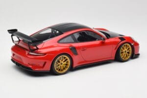 Porsche 911 991.2 GT3 RS Weissach Package Guards Red ゴールドマグネシウムホイール Minichamps 1:18 153068236 メタル - 画像 2/6