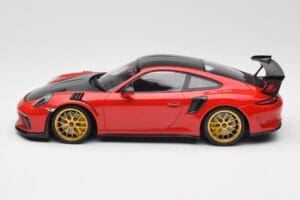 Porsche 911 991.2 GT3 RS Weissach Package Guards Red ゴールドマグネシウムホイール Minichamps 1:18 153068236 メタル - 画像 3/6