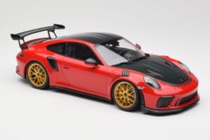 Porsche 911 991.2 GT3 RS Weissach Package Guards Red ゴールドマグネシウムホイール Minichamps 1:18 153068236 メタル - 画像 4/6
