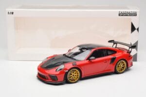 Porsche 911 991.2 GT3 RS Weissach Package Guards Red ゴールドマグネシウムホイール Minichamps 1:18 153068236 メタル - 画像 6/6