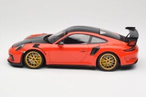 Porsche 911 991.2 GT3 RS Weissach Package Lava Orange ゴールドマグネシウムホイール Minichamps 1:18 153068227 メタル - 画像 3/6