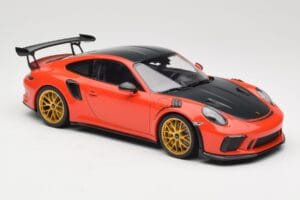 Porsche 911 991.2 GT3 RS Weissach Package Lava Orange ゴールドマグネシウムホイール Minichamps 1:18 153068227 メタル - 画像 4/6