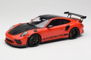 Porsche 911 991.2 GT3 RS Weissach Package Lava Orange Wording ブラックマグネシウムホイール Minichamps 1:18 153068226 メタル