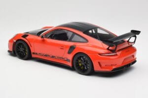 Porsche 911 991.2 GT3 RS Weissach Package Lava Orange Wording ブラックマグネシウムホイール Minichamps 1:18 153068226 メタル - 画像 5/6