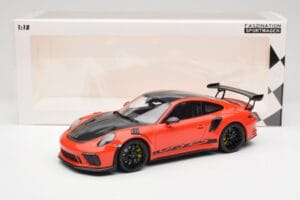 Porsche 911 991.2 GT3 RS Weissach Package Lava Orange Wording ブラックマグネシウムホイール Minichamps 1:18 153068226 メタル - 画像 6/6