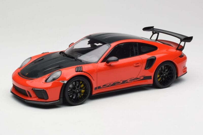 Porsche 911 991.2 GT3 RS Weissach Package Lava Orange Wording ブラックマグネシウムホイール Minichamps 1:18 153068226 メタル