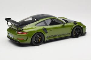 Porsche 911 991.2 GT3 RS Weissach Package Lizard Green Wording & ブラックマグネシウムホイール Minichamps 1:18 155068232 メタル - 画像 2/6