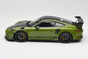 Porsche 911 991.2 GT3 RS Weissach Package Lizard Green Wording & ブラックマグネシウムホイール Minichamps 1:18 155068232 メタル - 画像 3/6