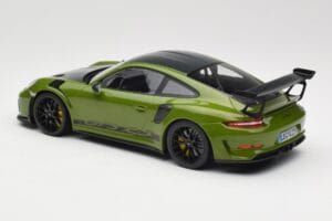 Porsche 911 991.2 GT3 RS Weissach Package Lizard Green Wording & ブラックマグネシウムホイール Minichamps 1:18 155068232 メタル - 画像 5/6