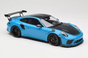 Porsche 911 991.2 GT3 RS Weissach Package Shark Blue ブラックマグネシウムホイール Minichamps 1:18 153068224 メタル - 画像 4/6
