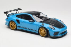 Porsche 911 991.2 GT3 RS Weissach Package Shark Blue Wording ゴールドマグネシウムホイール Minichamps 1:18 153068237 メタル - 画像 4/6