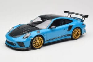Porsche 911 991.2 GT3 RS Weissach Package Shark Blue Wording ゴールドマグネシウムホイール Minichamps 1:18 153068237 メタル