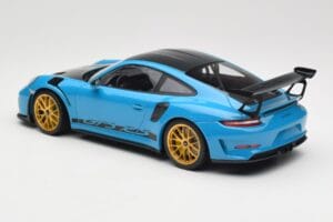 Porsche 911 991.2 GT3 RS Weissach Package Shark Blue Wording ゴールドマグネシウムホイール Minichamps 1:18 153068237 メタル - 画像 5/6