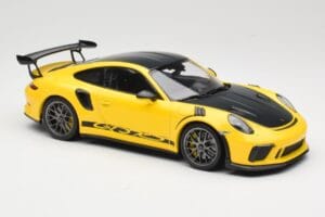 Porsche 911 991.2 GT3 RS イエロー Weissach Package Platinum Wheels Minichamps 1:18 155068221 メタル - 画像 4/6