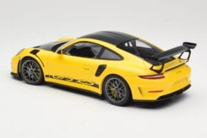 Porsche 911 991.2 GT3 RS イエロー Weissach Package Platinum Wheels Minichamps 1:18 155068221 メタル - 画像 5/6