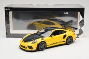 Porsche 911 991.2 GT3 RS イエロー Weissach Package Platinum Wheels Minichamps 1:18 155068221 メタル - 画像 6/6