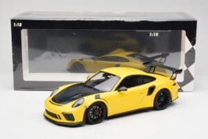 Porsche 911 991.2 GT3 RS イエロー ブラックホイール Minichamps 1:18 155068231 メタル - 画像 6/6