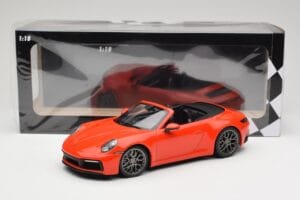 Porsche 911 992 Carrera 4S カブリオレ オレンジ Minichamps 1:18 155067334 メタル - 画像 6/6