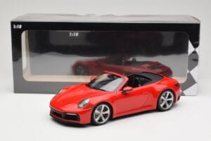 Porsche 911 992 Carrera 4S カブリオレ レッド Minichamps 1:18 155067331 メタル - 画像 6/6