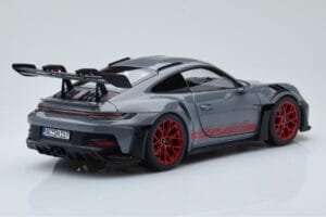 Porsche 911 992 GT3 RS アークティックグレー パイロレッド Norev 1:18 187350 メタル - 画像 3/8