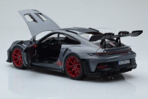 Porsche 911 992 GT3 RS アークティックグレー パイロレッド Norev 1:18 187350 メタル - 画像 5/8