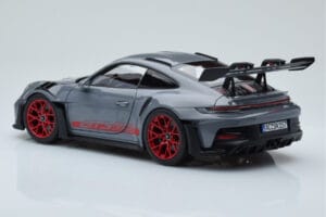 Porsche 911 992 GT3 RS アークティックグレー パイロレッド Norev 1:18 187350 メタル - 画像 7/8