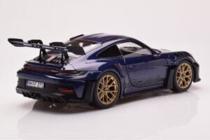 Porsche 911 992 GT3 RS ゲンチアンブルー メタリック Norev 1:18 187363 メタル - 画像 3/8