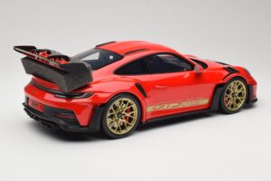 Porsche 911 992 GT3 RS Guards Red GT Spirit 1:12 GT939 レジン - 画像 2/6