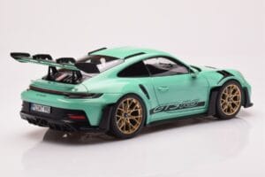 Porsche 911 992 GT3 RS ミントグリーン Norev 1:18 187362 メタル - 画像 3/8