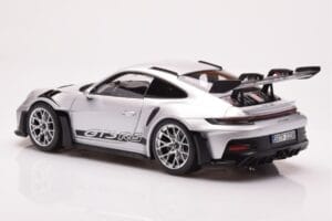 Porsche 911 992 GT3 RS シルバー メタリック Norev 1:18 187357 メタル - 画像 7/8